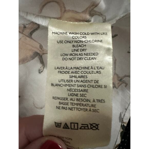 MAEVE Anthropologie The Leandra Shirred Yoke Blouse Dog Icon Print - 3X - NWT - Picture 5 of 5